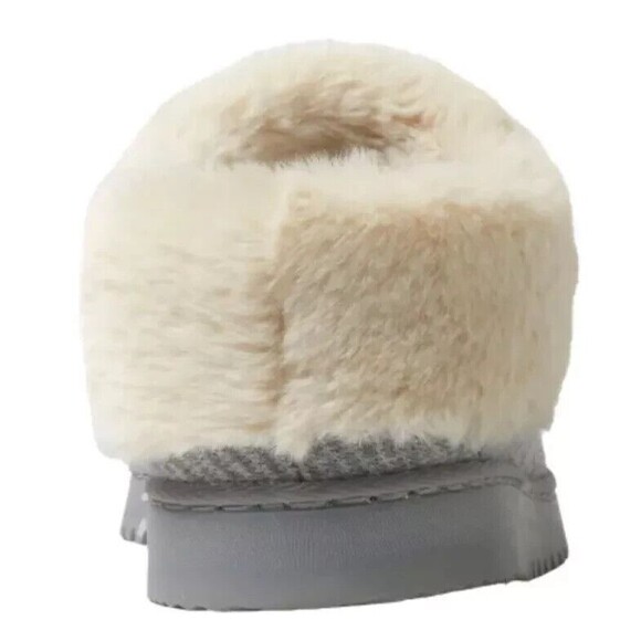 Dearfoams Women’s  Memory Foam Indoor/Outdoor Slippers, Gray, S (5-6) - Picture 6 of 8